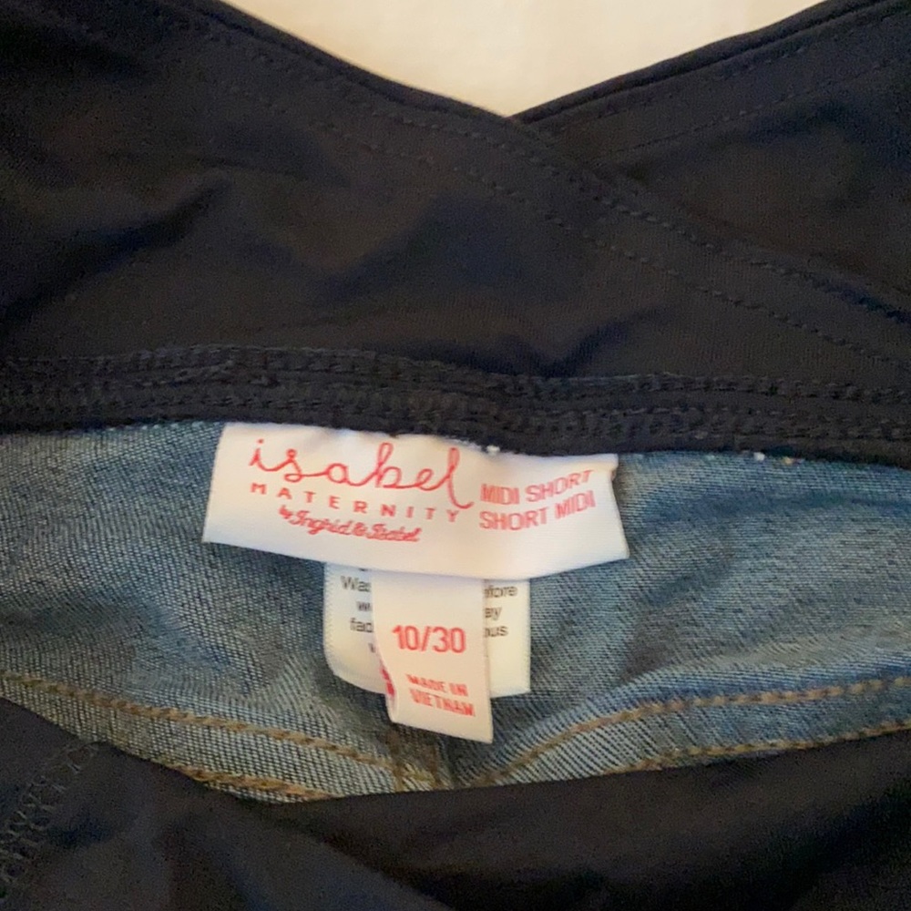 Jean maternity shorts